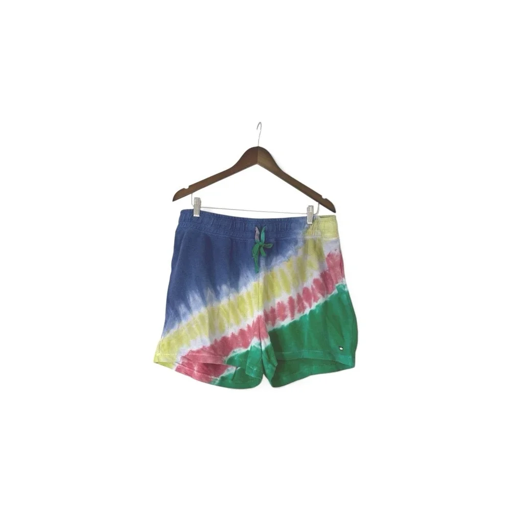 Crown & Ivy Women XXL Tie Dye Sweat Shorts Multi Color French Terry Drawstring